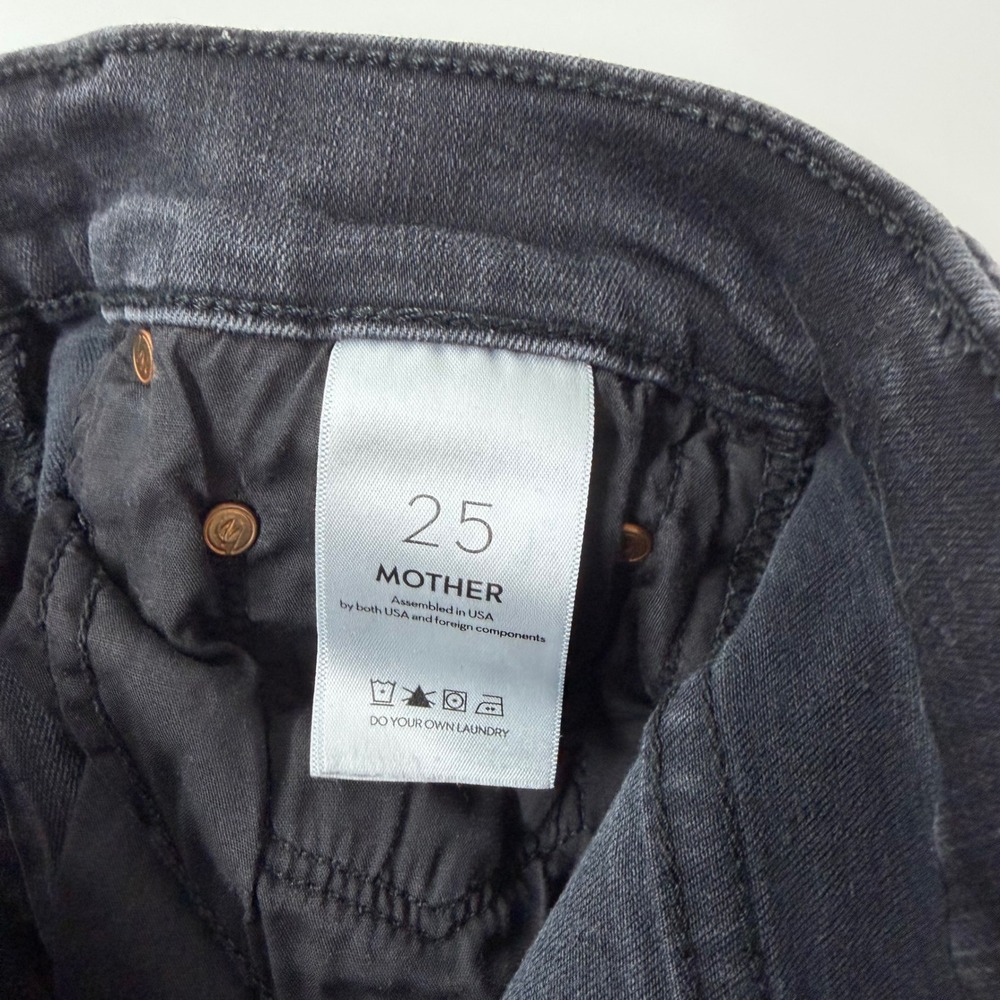 Mother High Waisted Rider Ankle Jeans Women's 25 Black - Picture 4 of 11
